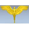 Крылатая фигура в барельефе - 3D модель STL для ЧПУ