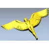 Крылатая фигура в барельефе - 3D модель STL для ЧПУ