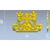Ангельский картуш с крестом - 3D модель STL для ЧПУ