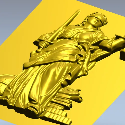 3D модель Фемиды в формате STL - барельеф для ЧПУ