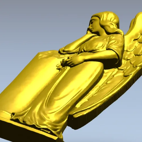Скорбящий ангел у колонны - 3D модель STL для ЧПУ