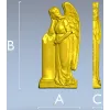 Скорбящий ангел у колонны - 3D модель STL для ЧПУ