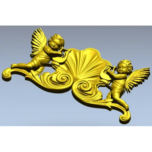 Дуэт путти с раковиной - 3D модель STL для ЧПУ
