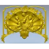 Рельефное панно "Ракушка с играющими путти" - stl модель для ЧПУ