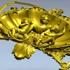 Рельефное панно "Ракушка с играющими путти" - stl модель для ЧПУ