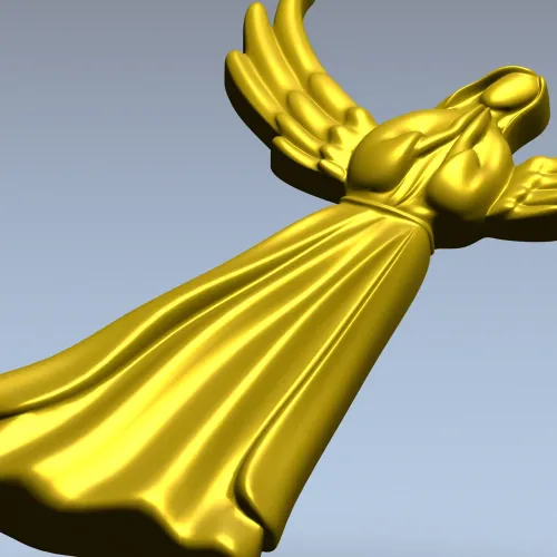 3D модель STL "Ангел Молитвы" для ЧПУ - рельефное панно