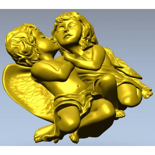 Поцелуй ангелов - 3D рельеф в формате STL для ЧПУ