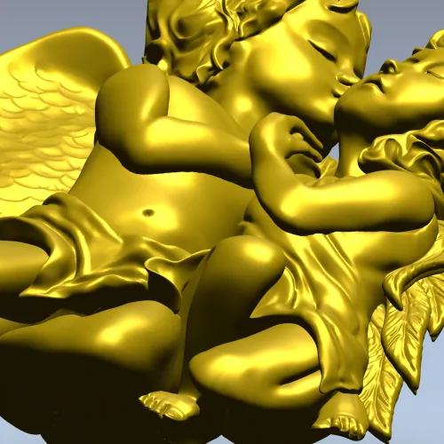 Поцелуй ангелов - 3D рельеф в формате STL для ЧПУ