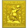 Резное панно "Виноградный путто" - 3D STL для ЧПУ