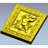 Резное панно "Виноградный путто" - 3D STL для ЧПУ