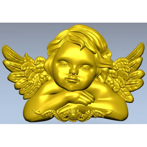 Cherubic Angel Relief STL for CNC Milling