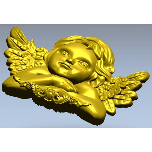 Cherubic Angel Relief STL for CNC Milling