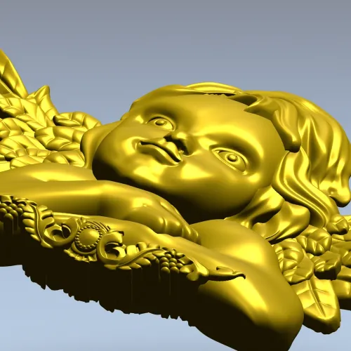 Cherubic Angel Relief STL for CNC Milling
