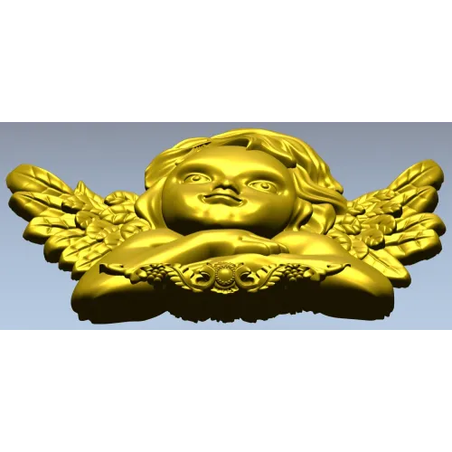 Cherubic Angel Relief STL for CNC Milling