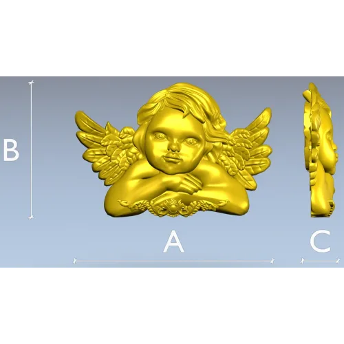 Cherubic Angel Relief STL for CNC Milling