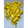 Картуш с ангелами - 3D STL для ЧПУ