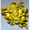 Картуш с ангелами - 3D STL для ЧПУ