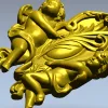 Картуш с ангелами - 3D STL для ЧПУ