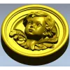 Медальон с ангелом - 3D модель STL для ЧПУ