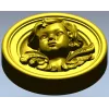 Медальон с ангелом - 3D модель STL для ЧПУ