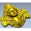 Ангел в короне перьев - 3D модель STL для ЧПУ