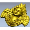 Ангел в короне перьев - 3D модель STL для ЧПУ