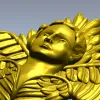Ангел в короне перьев - 3D модель STL для ЧПУ