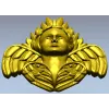 Ангел в короне перьев - 3D модель STL для ЧПУ
