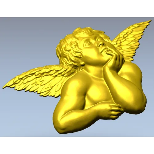 Мечтательный купидон - 3D STL рельеф для ЧПУ