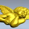 Мечтательный купидон - 3D STL рельеф для ЧПУ