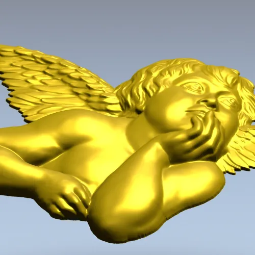 Мечтательный купидон - 3D STL рельеф для ЧПУ