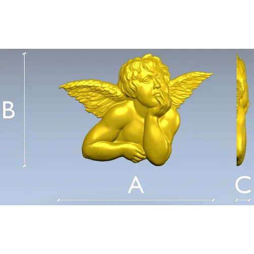 Мечтательный купидон - 3D STL рельеф для ЧПУ