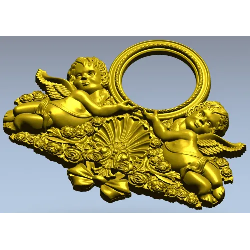 Ангельский картуш - 3D модель STL для ЧПУ