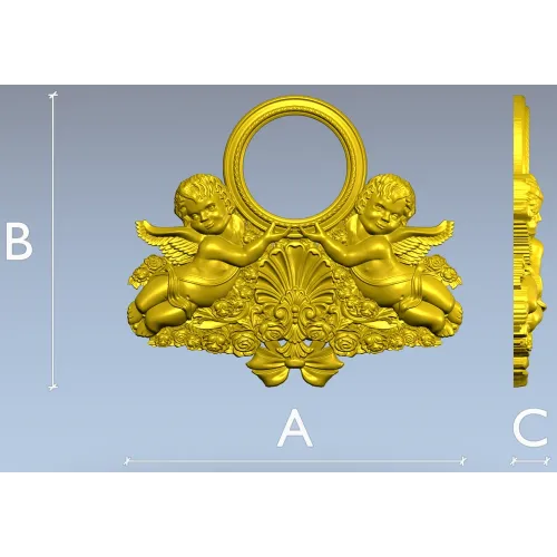 Ангельский картуш - 3D модель STL для ЧПУ