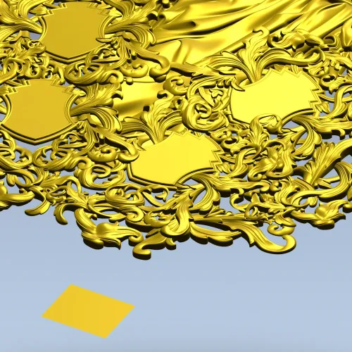 Ангел с картушами - 3D модель STL для ЧПУ