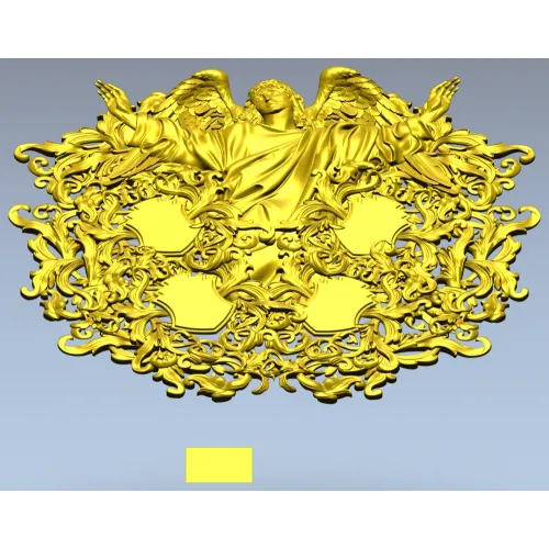 Ангел с картушами - 3D модель STL для ЧПУ