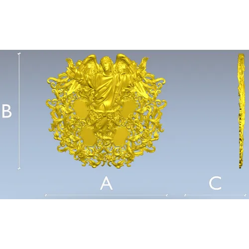 Ангел с картушами - 3D модель STL для ЧПУ