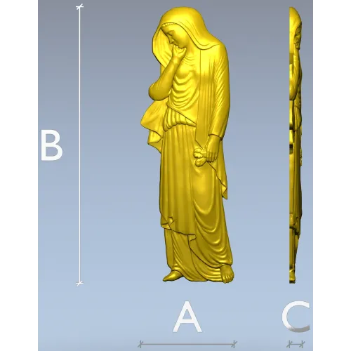 Ангел печали - 3D модель STL для ЧПУ