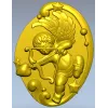 Амур в овальном медальоне - 3D STL модель для ЧПУ