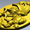 Амур в овальном медальоне - 3D STL модель для ЧПУ