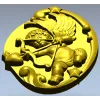 Амур в овальном медальоне - 3D STL модель для ЧПУ