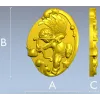 Амур в овальном медальоне - 3D STL модель для ЧПУ