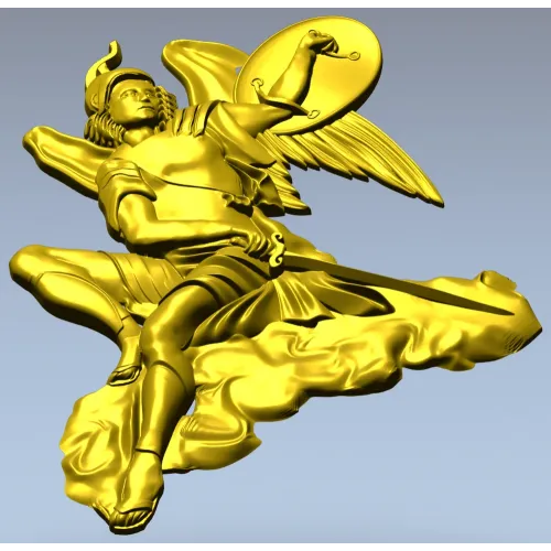 Рельефный ангел-воин - 3D модель в формате STL для ЧПУ
