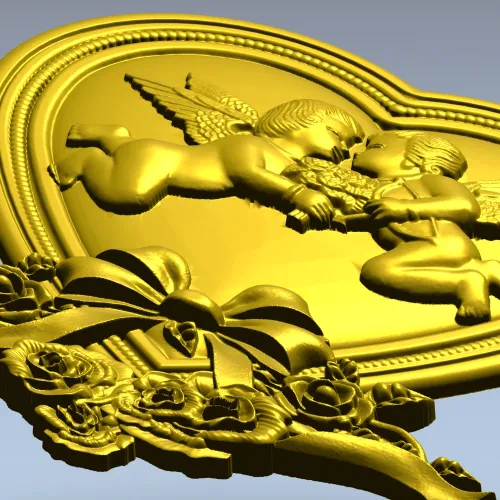 Сердечный поцелуй - 3D модель STL для ЧПУ