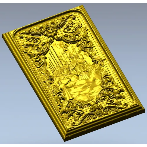 Богатырская рельефная панель - 3D модель STL для ЧПУ