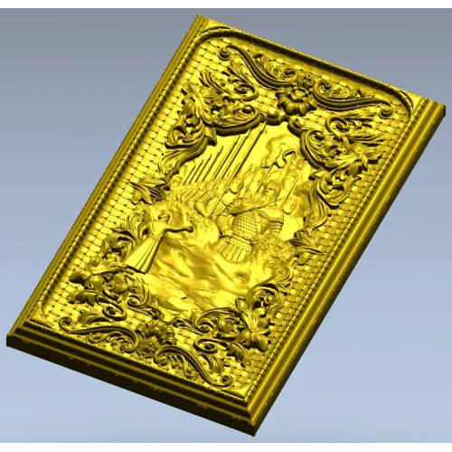 Богатырская рельефная панель - 3D модель STL для ЧПУ