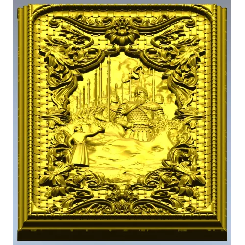 Богатырская рельефная панель - 3D модель STL для ЧПУ