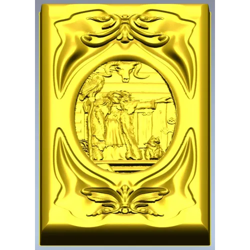 Baba Yaga relief panel - STL 3D model for CNC milling