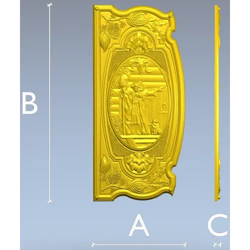 Декоративная 3D модель "Баба-Яга у порога" - STL для ЧПУ