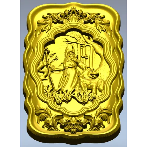 Панно "Белбог" - stl модель для ЧПУ, 3D модель stl для фрезера